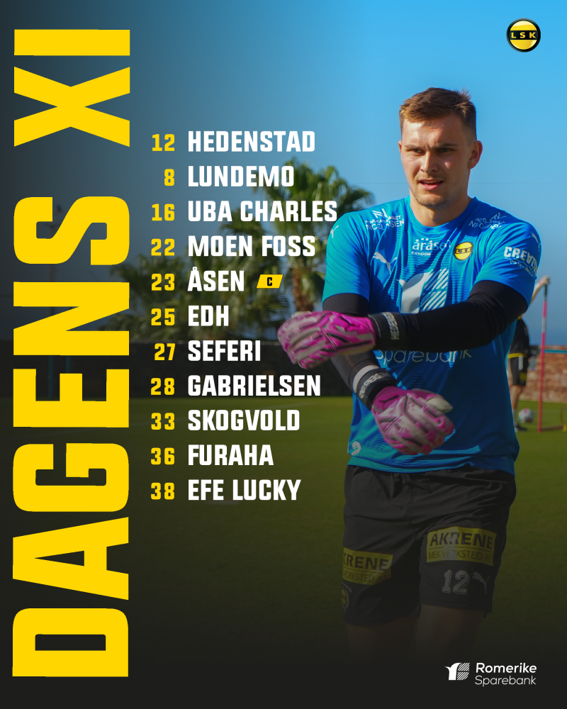 FØRSTE OMGANG: LSKs startoppstilling mot Tenerife B.