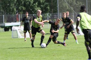 Erling Knudtzon og Erik Brenden på trening