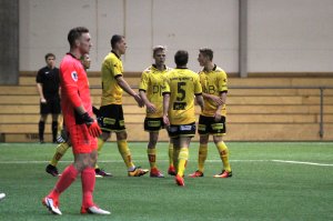 Jubel etter at Bajram Ajeti scoret 1-0 mot Strømmen