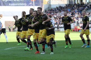 Jubel etter scoring mot Rosenborg