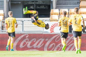 Chigozie Udoju feirer scoring mot Strømsgodset