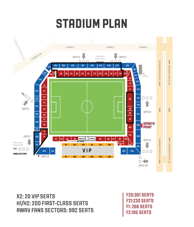 Her finner du stadionkart.