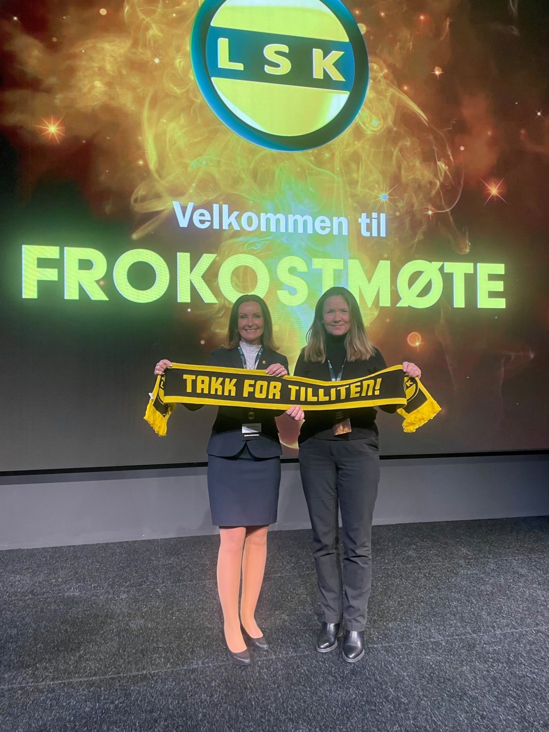 Kari Herredsvela i LSK og Monica Johansen i Quality Hotell Olavsgård