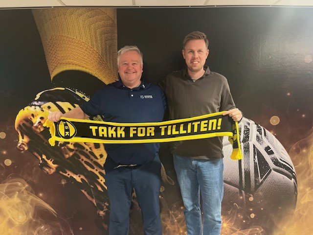 Tore Hübenthal i Romerike Golfklubb og Jørgen Heen Enger i LSK