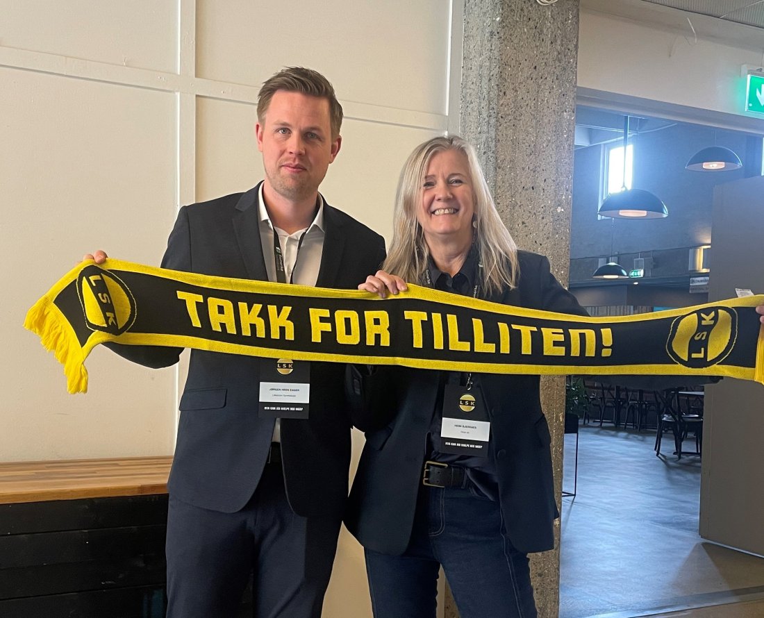 Jørgen Heen Enger i LSK og Heidi Bjerknes i Grow