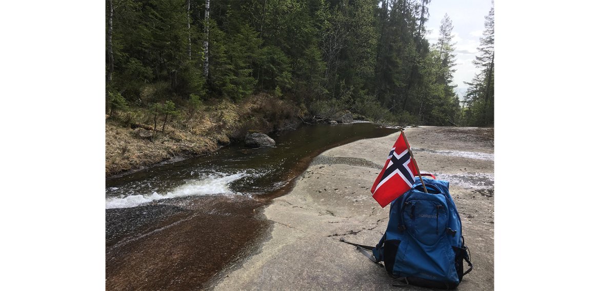 MAURA: Kristoffer Ødemarksbakken var ute på tur.